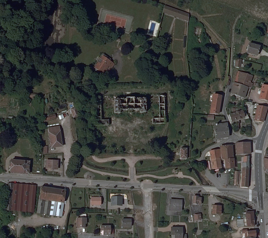 Vue aérienne du Château des Quatre Saisons
