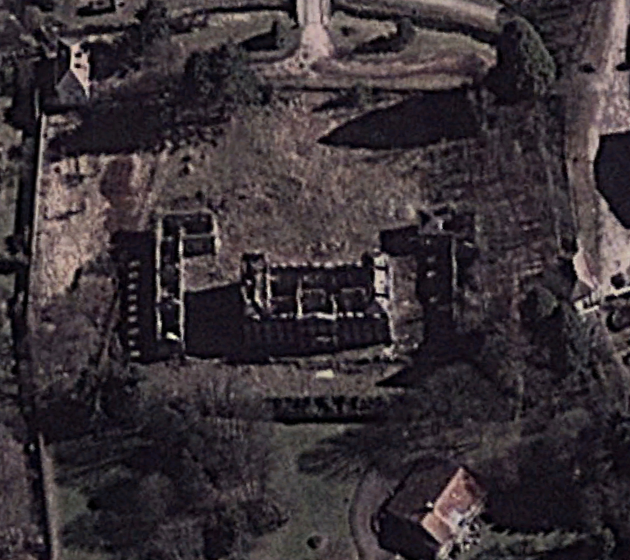 Vue aérienne du Château des Quatre Saisons