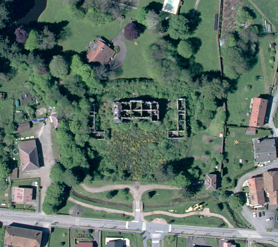 Vue aérienne du Château des Quatre Saisons
