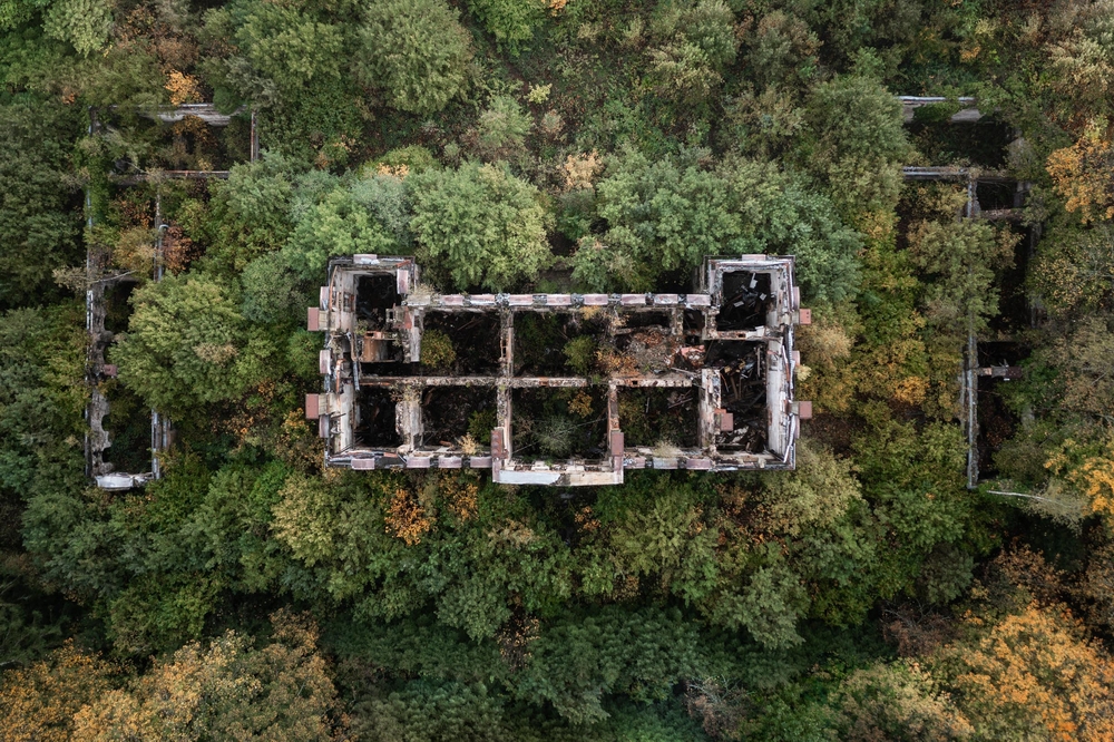Photo au drone du Château des Quatre Saisons prise par Jeroentaal